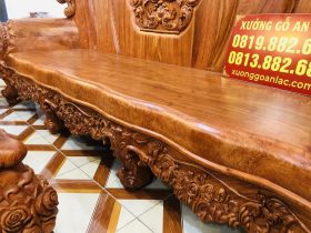 Hoàng gia nguyên khối gỗ hương đá siêu vip (Anh Thường, Hà Nội) 24 hệ chân yếm đoản đục hoa lá tây