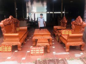 bàn ghế louis hoàng gia gỗ hương đá