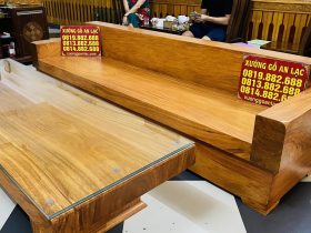 ghế băng dài nguyên khối gỗ gõ