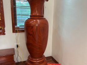 Cặp Lục bình gỗ Cẩm Vàng 1m7 đường kính 53 (Chú Hữu, Thái Nguyên) 6 cặp lục bình gỗ cẩm vàng sang trọng