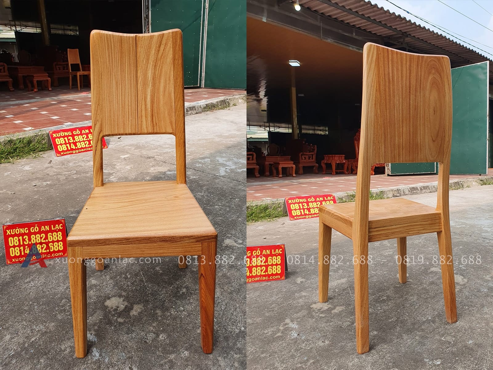 Mẫu ghế ăn hiện đại gỗ gõ đỏ 1 ghế ăn hiện đại