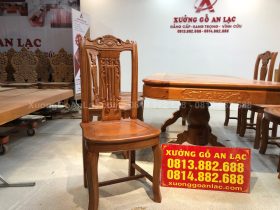 Mẫu ghế ăn cây đàn gỗ gõ đỏ