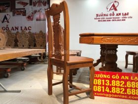 Mẫu ghế ăn cây đàn gỗ gõ đỏ 6 Ghế cây đàn hàng vip