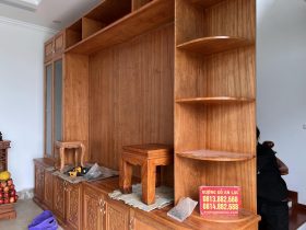 Kệ tivi kiêm tủ trang trí gỗ gõ đỏ cao cấp (Chị Nhung - Hưng Yên) 20 hệ đợt của mẫu kệ tivi kèm tủ trang trí