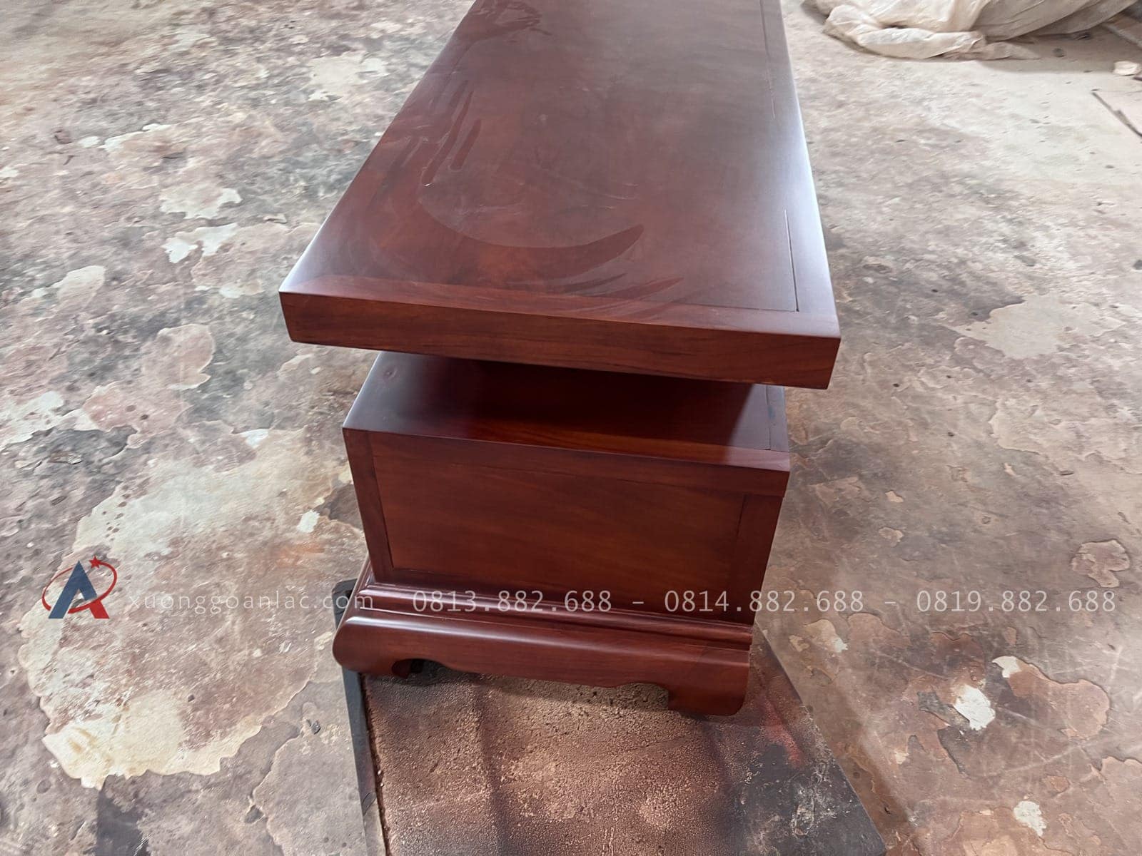 Mẫu kệ tivi sofa trơn hiện đại 1m76 (Chú Nhuận, Hà Nội) 16 phần hồi kệ tivi