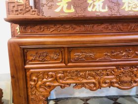 Mẫu án Gian thờ ngũ phúc gỗ gụ 1m97 chân 12 Anh Đức - Hà Nội 14 những họa tiết đục thủ công tinh xảo