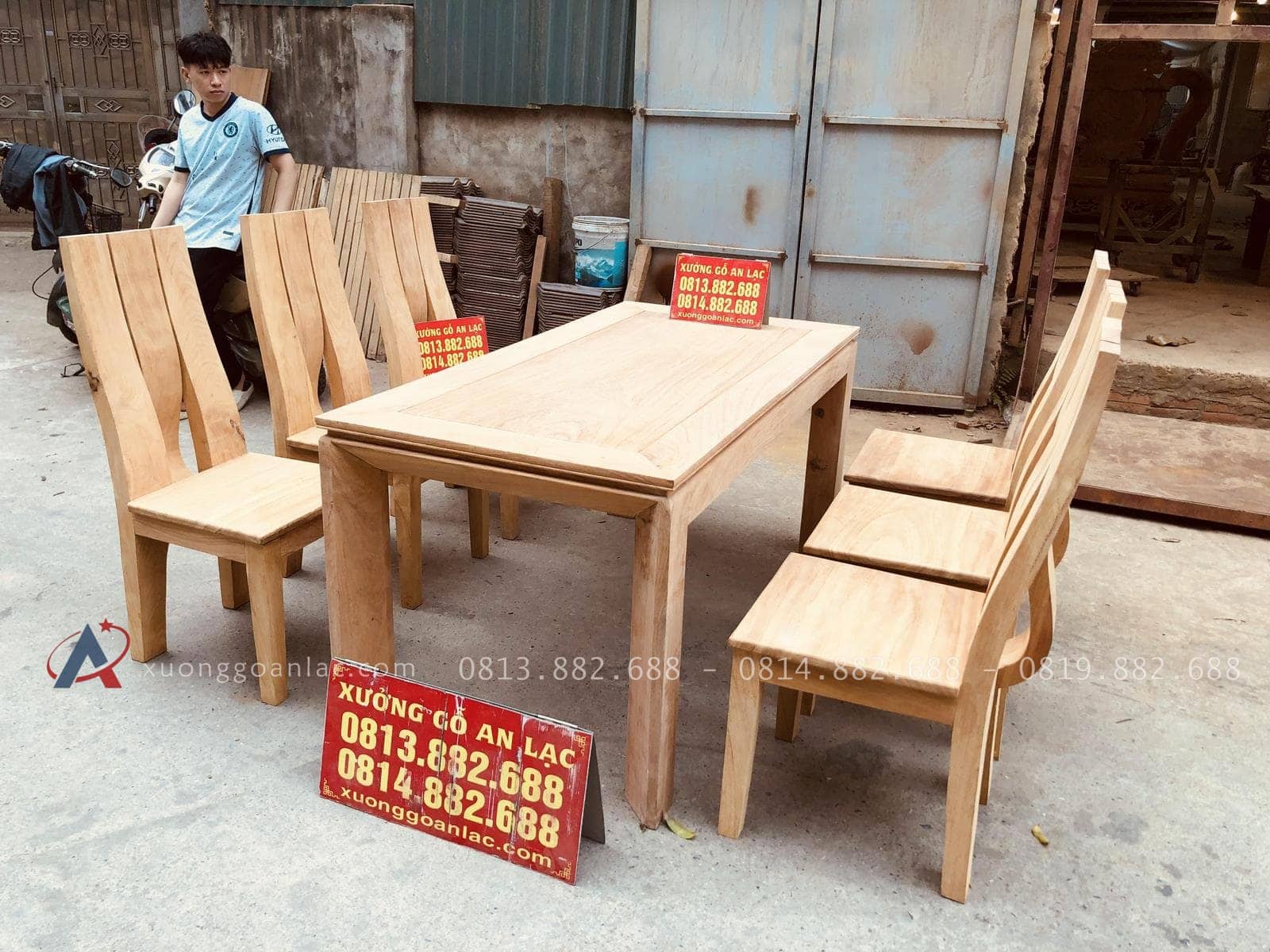 Bộ bàn ghế ăn mới gỗ gõ đỏ hoàn thiện mộc (Chị Quỳnh, Bắc Ninh) 21 bản mộc bộ bàn ăn gỗ gõ đỏ