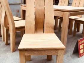 Bộ bàn ghế ăn mới gỗ gõ đỏ hoàn thiện mộc (Chị Quỳnh, Bắc Ninh) 16 mẫu ghế ăn hiện đại gỗ gõ đỏ