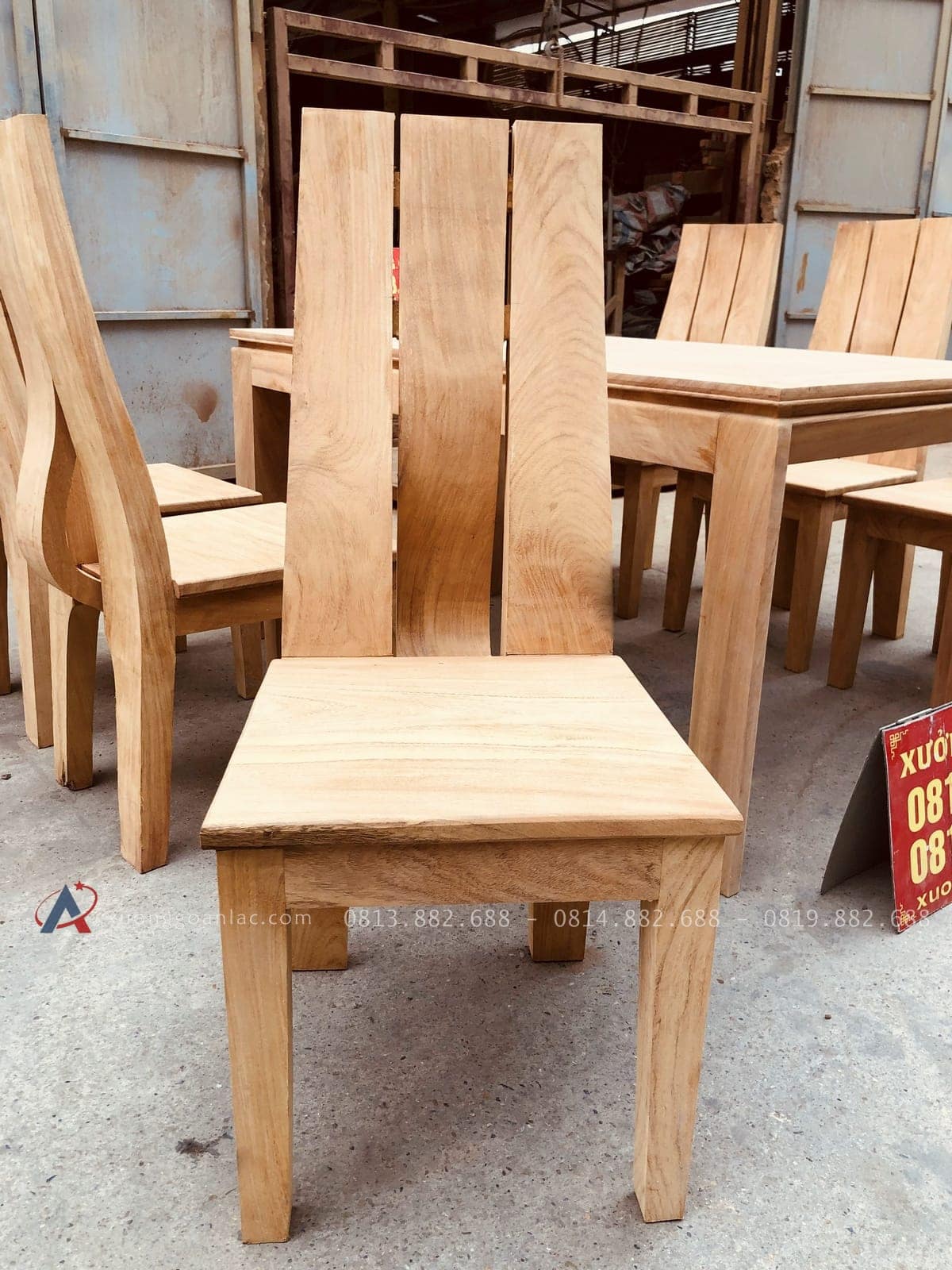 Bộ bàn ghế ăn mới gỗ gõ đỏ hoàn thiện mộc (Chị Quỳnh, Bắc Ninh) 26 mẫu ghế ăn hiện đại gỗ gõ đỏ