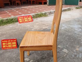 Mẫu ghế ăn hiện đại gỗ gõ đỏ 13 Phần lưng tưa tựa ghế thiết kế hơi cong