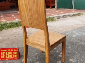 Mẫu ghế ăn hiện đại gỗ gõ đỏ 14 mặt sau của ghế ăn hiện đại