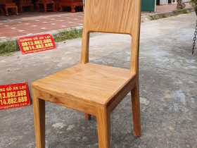 Mẫu ghế ăn hiện đại gỗ gõ đỏ 16 ghế ăn ván mặt ván vách liền