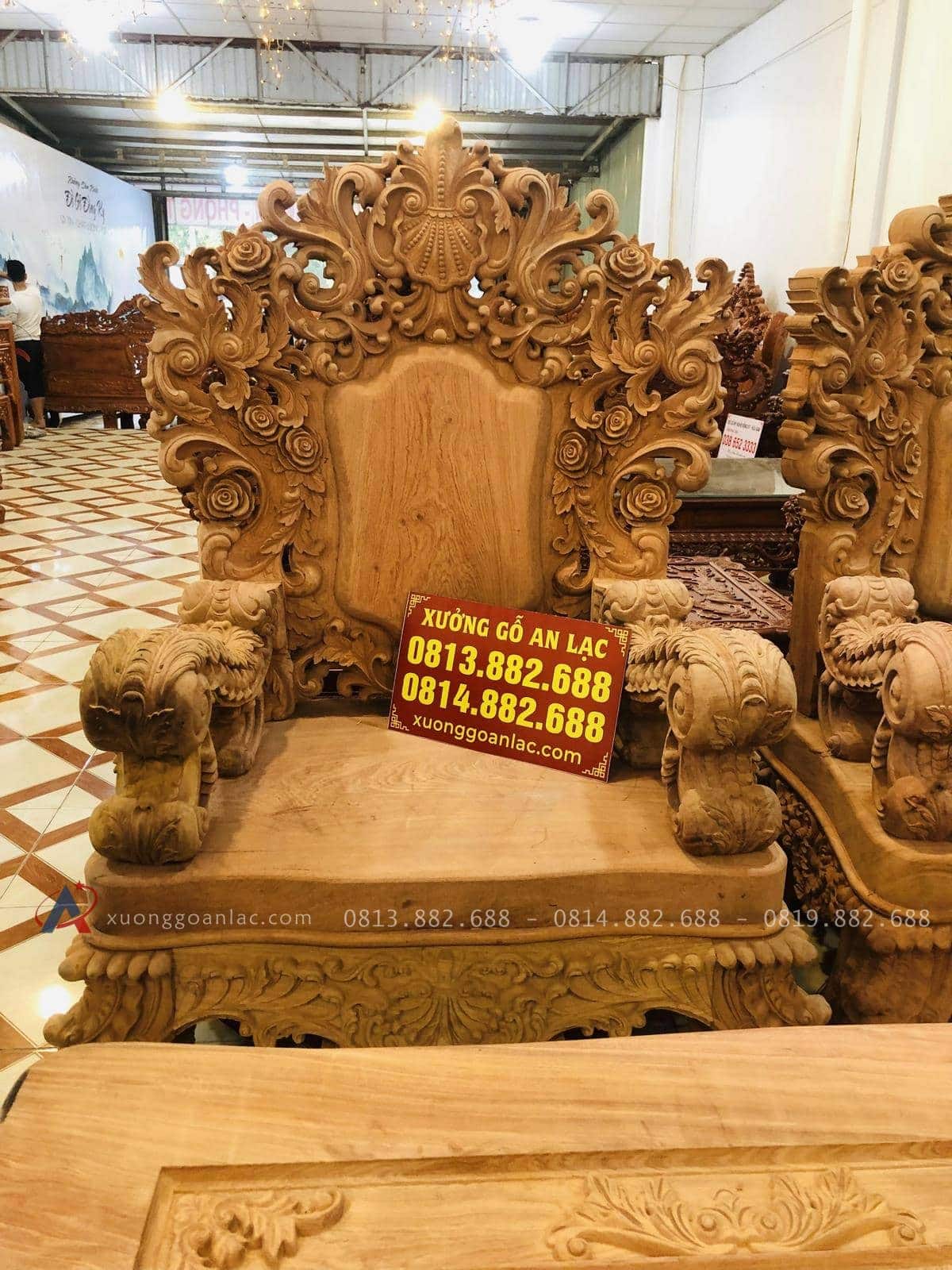 Siêu phẩm hoàng gia nữ hoàng gỗ hương đá tay 18 chân 20 (Anh Vĩnh,Thái Bình) 59 ghế đơn mẫu nữ hoàng gỗ hương đá