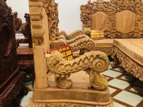 Siêu phẩm hoàng gia nữ hoàng gỗ hương đá tay 18 chân 20 (Anh Vĩnh,Thái Bình) 39 ghế đơn nữ hoàng gỗ hương đá