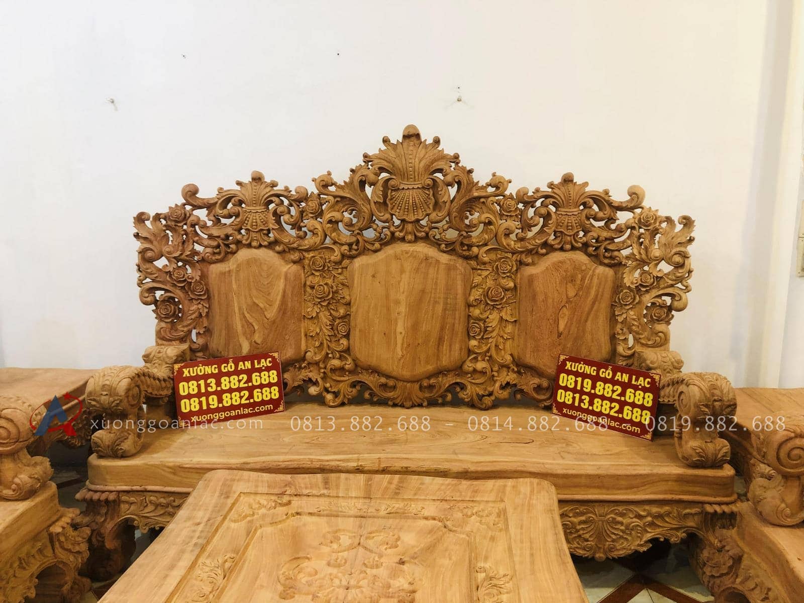 Siêu phẩm hoàng gia nữ hoàng gỗ hương đá tay 18 chân 20 (Anh Vĩnh,Thái Bình) 45 bàn ghế nữ hoàng gỗ hương đá nguyên khối