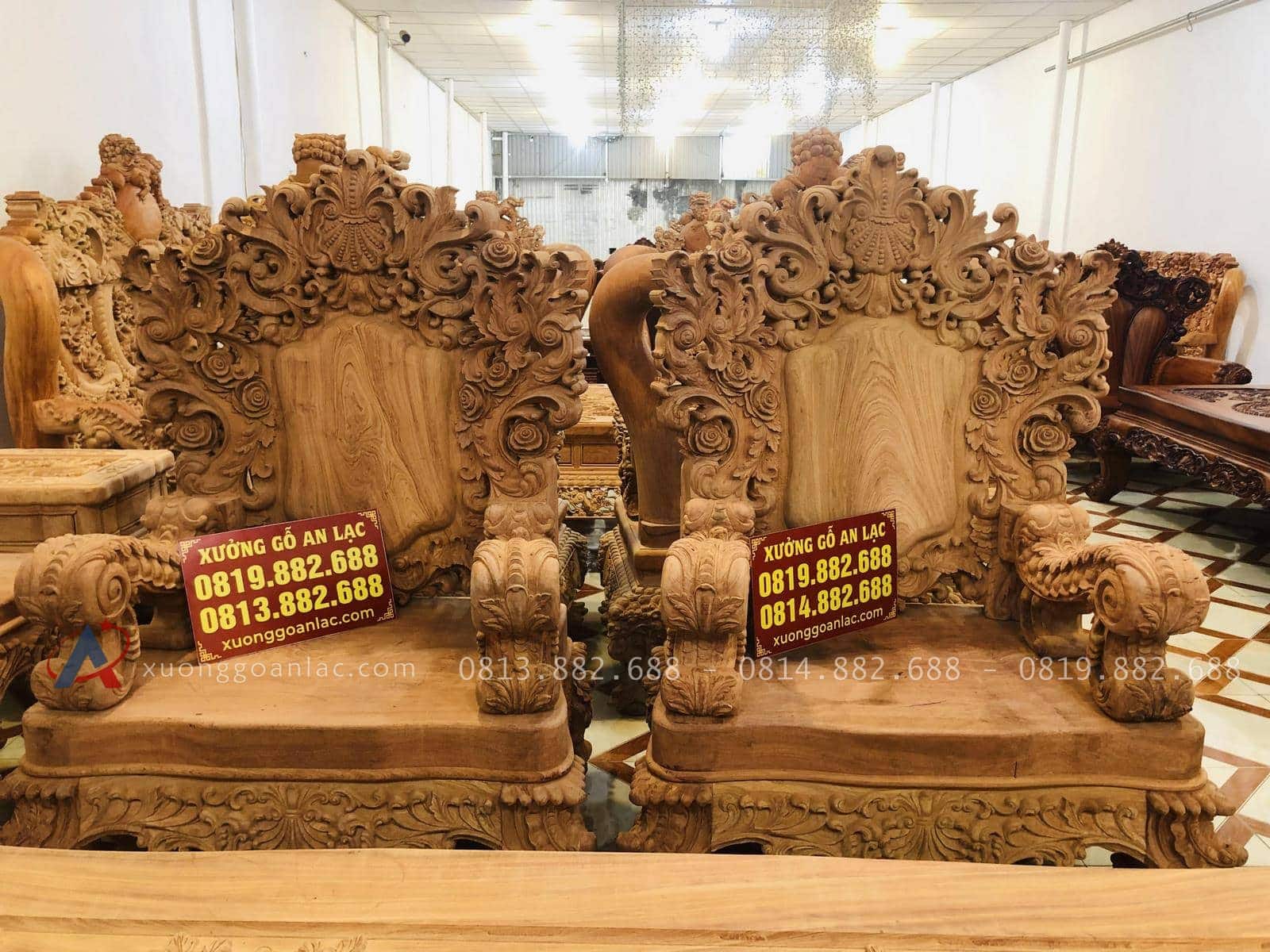 Siêu phẩm hoàng gia nữ hoàng gỗ hương đá tay 18 chân 20 (Anh Vĩnh,Thái Bình) 47 bộ bàn ghế hoàng gia 10 món hoành tráng