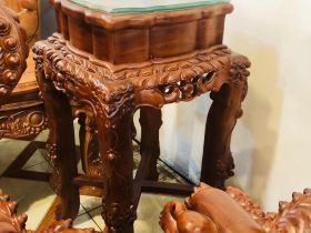 đôn cao rồng đỉnh gỗ hương đỏ