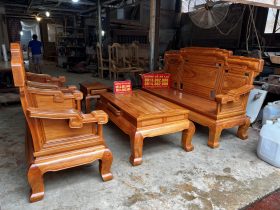 bàn ghế kim khánh gỗ hương đá