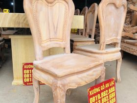 Bản mộc bộ bàn ăn nguyên khối gỗ gõ đỏ 12 ghế hoa sen (Chị Hòa, Thái Bình) 20 ghế ăn gỗ gõ đỏ cao cấp