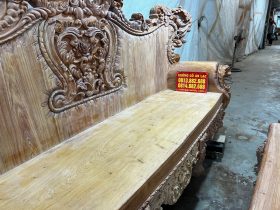 Bản mộc hoàn thiện bộ hoàng gia nguyên khối chân 18 gỗ hương đá của Anh Quang, Mộc Châu 31 mặt đoản nguyên khối dày 10p