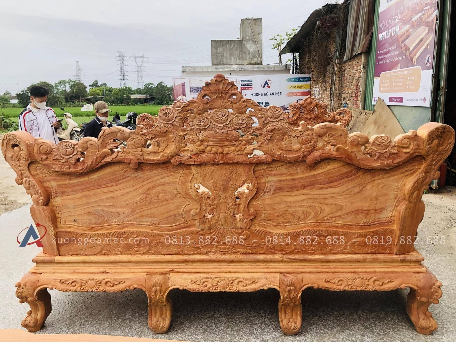 Bản mộc thô bộ hoàng gia 6 món gỗ hương đá cao cấp (Anh Quân, Vũng Tàu) 37 mặt sau của đoản dài