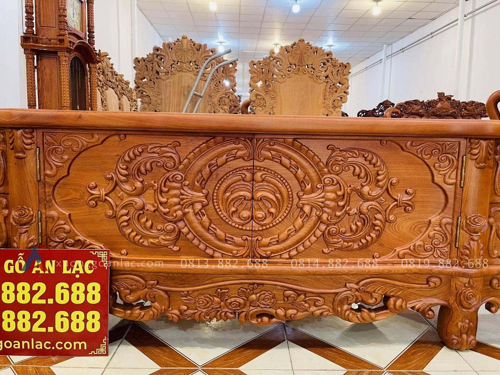 Kệ tivi hoàng gia gỗ hương đá hàng vip (Chị Mai, Hà Nội) 15 trung tâm kệ thiết kế buồng tủ lớn