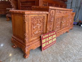 Kệ tivi mõ lồi gỗ hương đá cao cấp (Anh Kiên, Thái Nguyên) 23 mẫu kệ mõ lỗi kích thước 2m4 x 45cm x 78cm