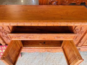 Kệ tivi mõ lồi gỗ hương đá cao cấp (Anh Kiên, Thái Nguyên) 18 Trung tâm kệ thiết kế ngăn kéo để đồ rộng rãi