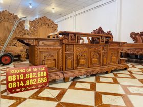 Kệ tivi sừng trâu gỗ hương đá sang trọng (Anh Tiến, Nghệ An) 9 kệ tivi gỗ hương đá