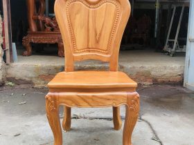 ghế ăn hoa cúc gỗ gõ đỏ cao cấp