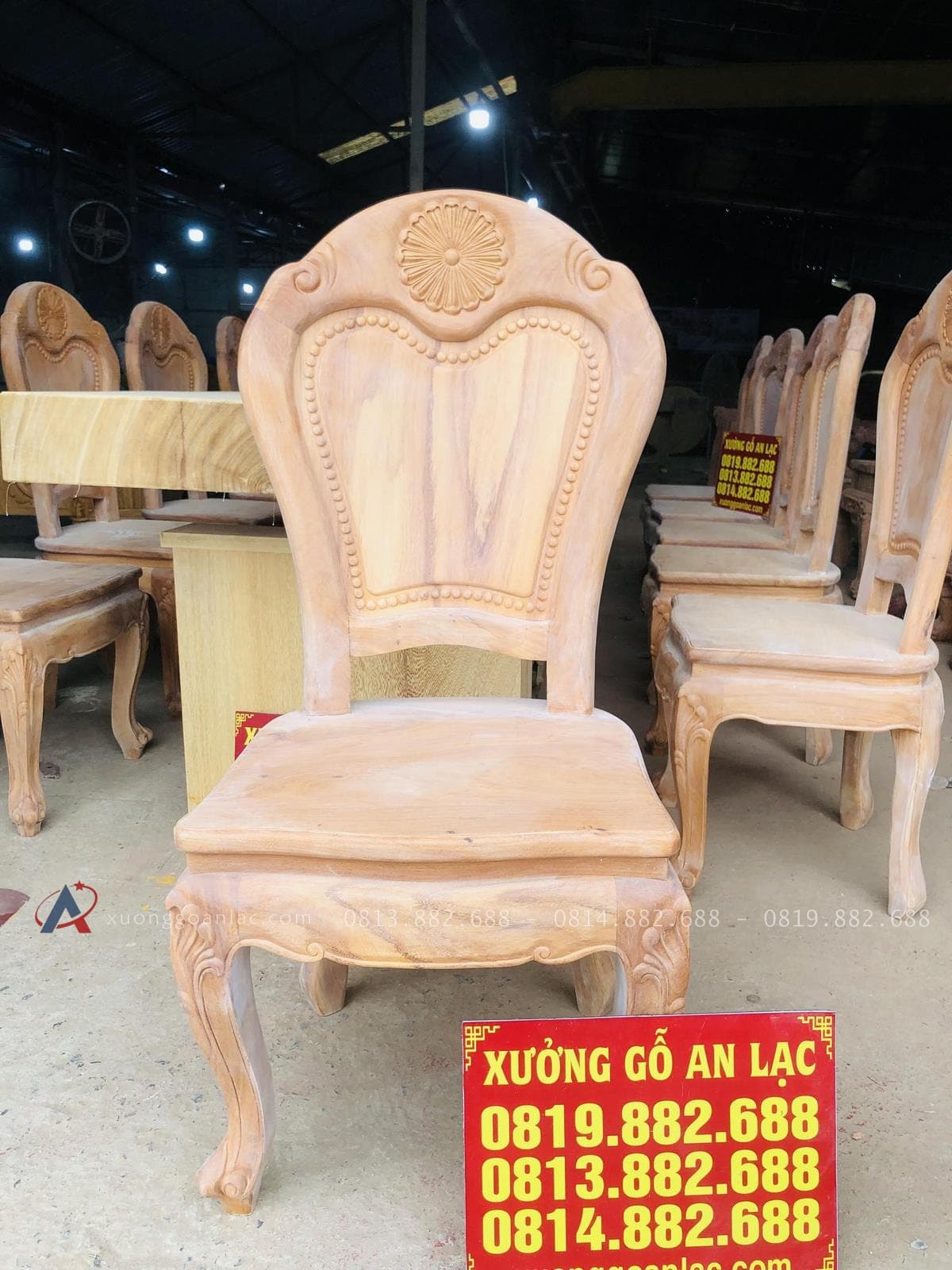 Mẫu ghế ăn hoa cúc cao cấp gỗ gõ đỏ 27 bản mộc ghế hoa cúc