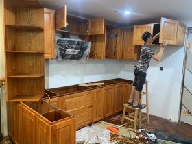 Nội thất phòng bếp 13 mẫu tủ bếp gỗ gõ đỏ