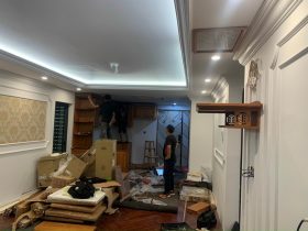 Bàn giao mẫu tủ bếp hiện đại gỗ gõ đỏ (Chị Chi, Phú Thọ) 11 tủ bếp gỗ gõ đỏ cao kịch trần