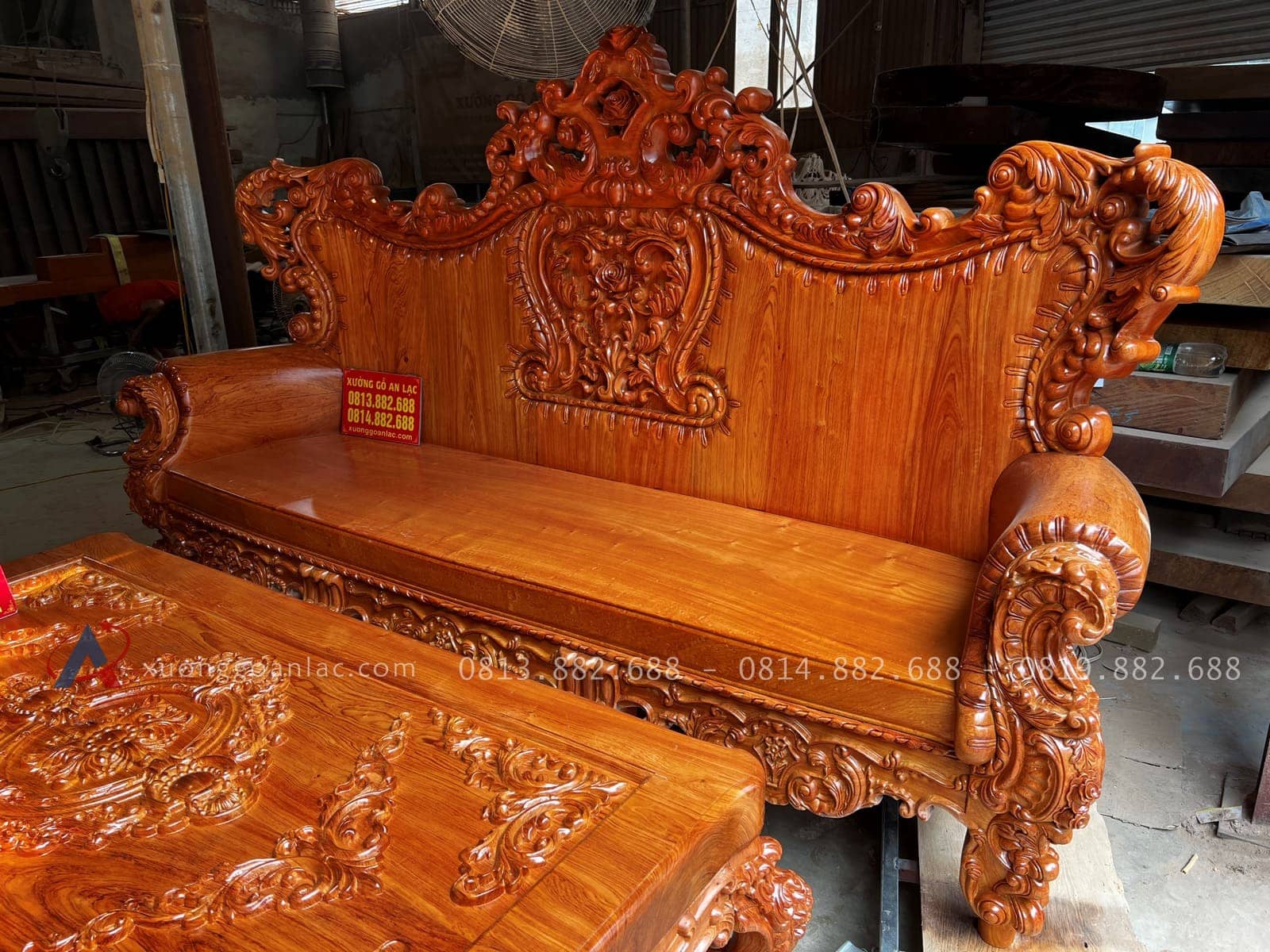 Mẫu bàn ghế hoàng gia nguyên khối 6 món gỗ Hương Đá 40 mẫu đoản dài louis hoàng gia gỗ hương đá