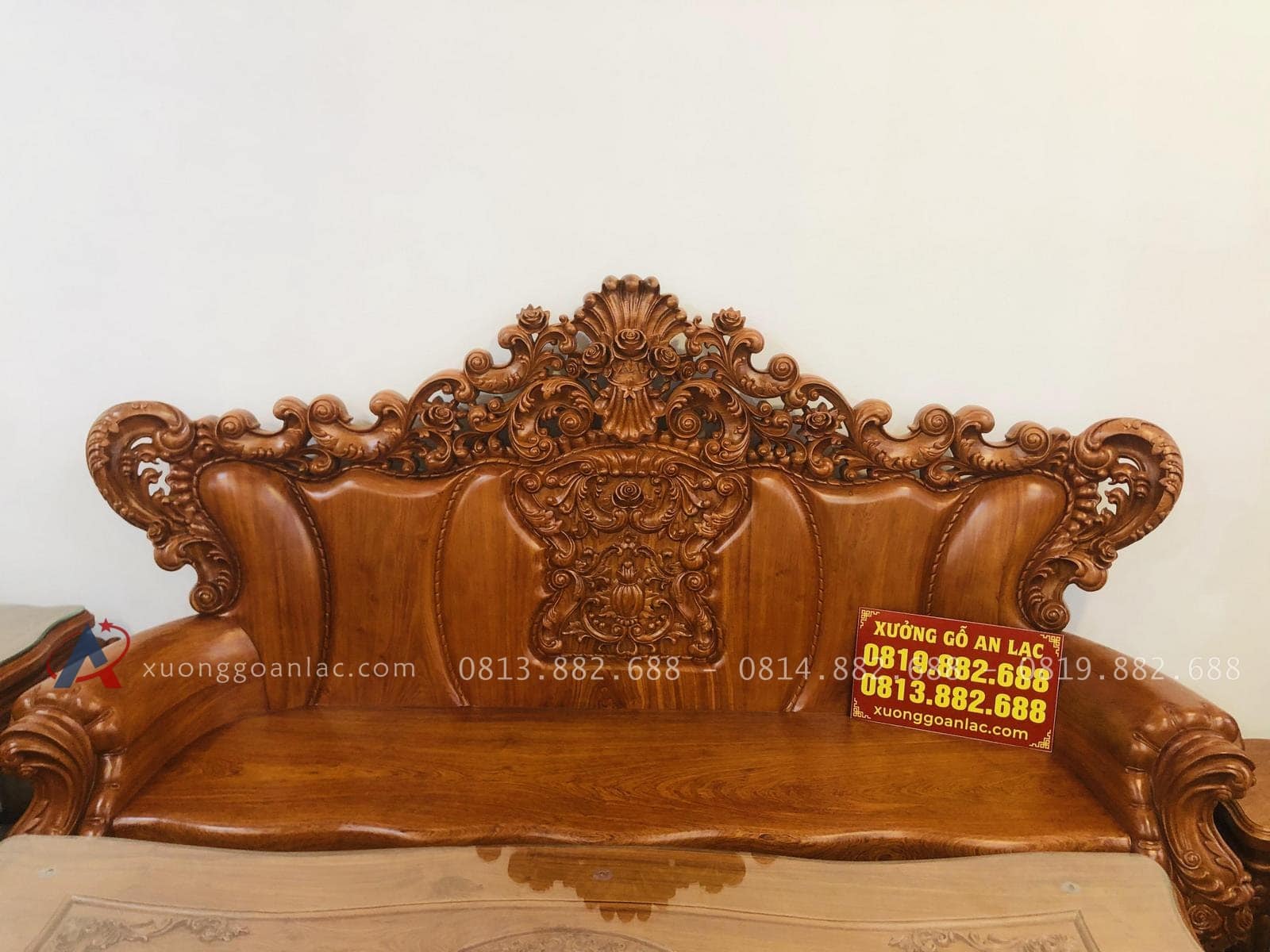 Siêu phẩm bàn ghế hoàng gia nguyên khối gỗ hương đá (Anh Phước, Bình Dương) 26 đoản dài hoàng gia tân cổ điển