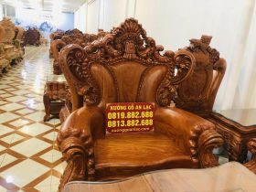 Siêu phẩm bàn ghế hoàng gia nguyên khối gỗ hương đá (Anh Phước, Bình Dương) 18 mẫu ghế đơn hoàng gia gỗ hương đá
