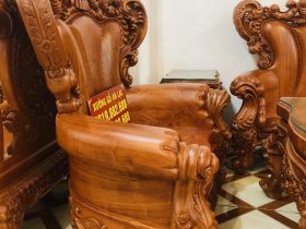 Siêu phẩm bàn ghế hoàng gia nguyên khối gỗ hương đá (Anh Phước, Bình Dương) 19 dáng ghế ôm cong bề thế