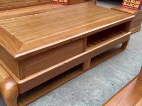 bàn trà chữ nhật 2 tầng có ngăn kéo lớn để đồ