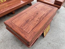 bàn trà mặt khung tranh ván liền tấm