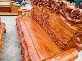 Combo bàn ghế hoàng gia 6 món và kệ tivi gỗ hương đá (Anh Kiên, Vũng Tàu) 22 mặt đoàn thiết kế khung tranh ván liền