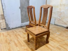 Mẫu ghế ăn hiện đại gỗ hương đá 6 ghế lưng cao không tay