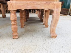 Bộ bàn ăn chữ nhật 8 ghế hiện đại gỗ hương đá (Chị Khuê, Bắc Ninh) 27 Hệ chân ghế thiết kế lạ mắt