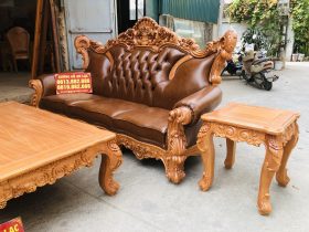 Mẫu bàn ghế louis hoàng gia bọc đệm 6 món gỗ gõ đỏ (Chị Thu, Ninh Bình) 17 đoản dài louis hoàng gia bọc đệm