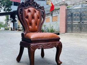 Mẫu ghế louis hoàng gia bọc đệm gỗ gõ đỏ cao cấp 8 mẫu ghế louis hoàng gia