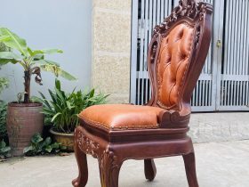 Mẫu ghế louis hoàng gia bọc đệm gỗ gõ đỏ cao cấp 10 mẫu ghế ngồi lưng cao có tay