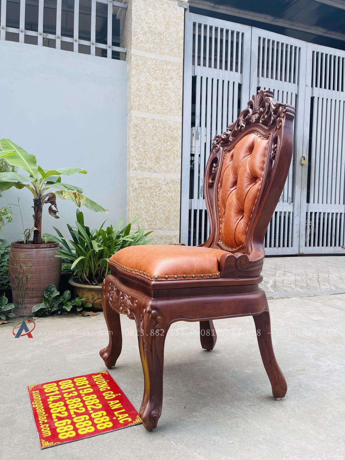 Mẫu ghế louis hoàng gia bọc đệm gỗ gõ đỏ cao cấp 17 mẫu ghế ngồi lưng cao có tay