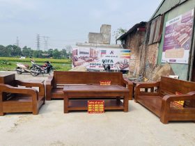 mẫu sofa gỗ gõ đỏ Al01 phong cách hiện đại