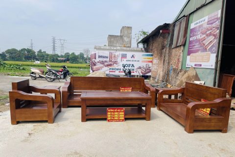 mẫu sofa gỗ gõ đỏ Al01 phong cách hiện đại