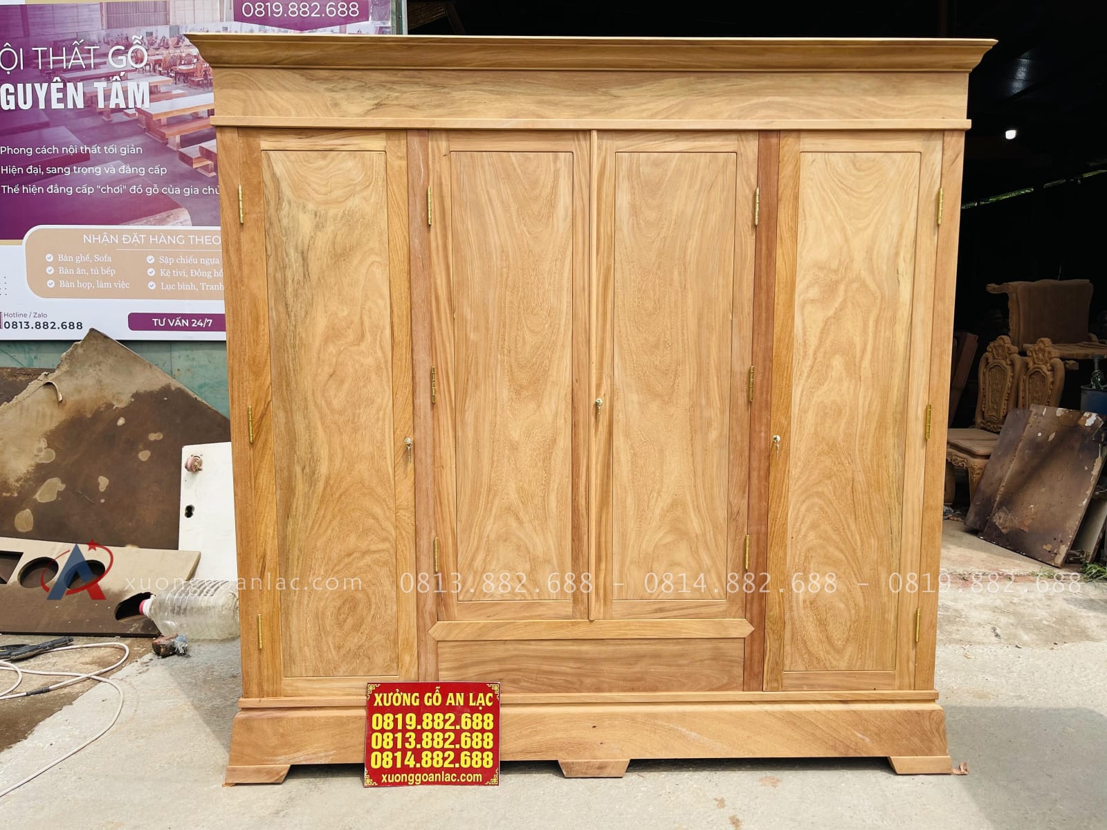Mẫu tủ quần áo gỗ gõ đỏ hiện đại 26 mẫu tủ quần áo gỗ gõ đỏ