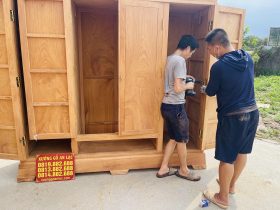 Mẫu tủ quần áo gỗ gõ đỏ hiện đại 23 mẫu tủ quần áo hiện đại
